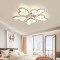 Lustra LED cu Telecomanda Elena 60W 5 Elemente Lumina Rece Calda Neutra Dimabila Alb