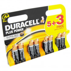 Set baterii AA Duracell DCEL500039401813, 5 + 3 bucati, Duralock Plus power foto