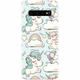 Husa silicon pentru Samsung Galaxy S10 Plus, Unicorns And Clouds