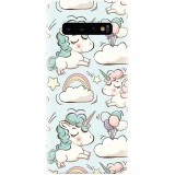 Husa silicon pentru Samsung Galaxy S10 Plus, Unicorns And Clouds