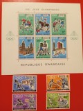 RWANDA, SPORT MEXIC - BLOC + SERIE COMPLETĂ MNH