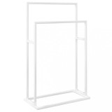 Cumpara ieftin Suport de prosoape autonom, alb, 48x24x78,5 cm, fier