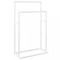 Suport de prosoape autonom, alb, 48x24x78,5 cm, fier