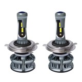Set 2 becuri auto LED H4 12V, 6500K, 120W/set, canbus, ventilator