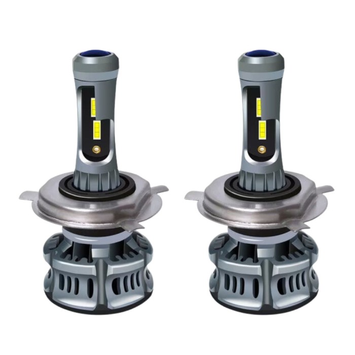 Set 2 becuri auto LED H4 12V, 6500K, 120W/set, canbus, ventilator