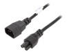 Cablu Alimentare 1.5m IEC C14 la IEC C5 Negru 2.5A