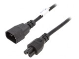 Cablu Alimentare 1.5m IEC C14 la IEC C5 Negru 2.5A, Akyga