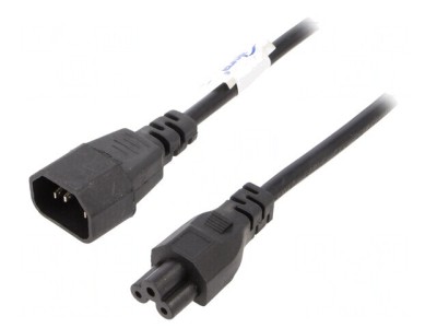 Cablu Alimentare 1.5m IEC C14 la IEC C5 Negru 2.5A foto