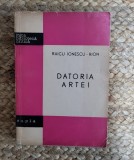 DATORIA ARTEI .RAICU IONESCU-RION