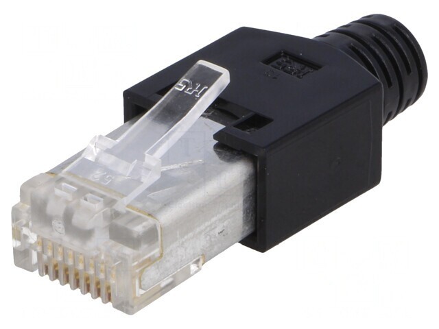 Mufă RJ45 ecranat Cat 3 cu manșon 8P8C
