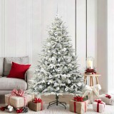 vidaXL Brad de Crăciun artificial pre-luminat cu set de bile Verde 3395402