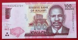 Bancnota Malawi 100 Kwacha 2020 UNC, Nefolosita, Originala, Colectie Numismatica, Africa