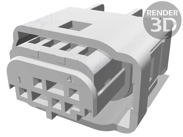 Conector Dreptunghiular MQS Mufă Mamă 4 PIN Fără Contacte