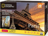 Puzzle 3D+brosura - 80 piese - Paris | CubicFun