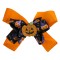 Clamă Păr Halloween, Fundiță Dovleac, 13cm, Multicolor