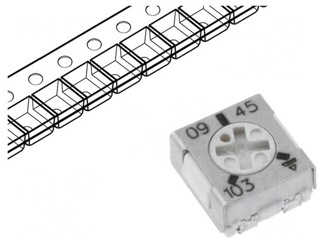 Potentiometru SMD 10k&Omega; 250mW &plusmn;20%