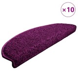 Cumpara ieftin Covorase scari, 10 buc., 65x21x4 cm, violet, semirotunde, mari