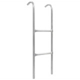 Scara Trambulina 2 Trepte Argintie 102.6cm Otel, Acces Sigur Trambuline 80-90cm