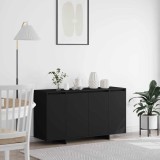 Bufet Negru Negru Lemn rezistent 135 x 41 x 75 cm Bufet Negru