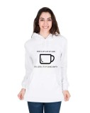 Hanorac dama alb - Cup of care - M, THEICONIC