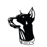 Cumpara ieftin Sticker Auto , zCaine Doberman, , Putere, Protectie si Stil pe Masina Ta