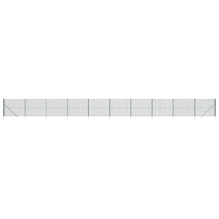 Gard plasa de sarma cu tarusi de fixare, verde, 1,4x25 m