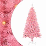 vidaXL Brad de Crăciun cu 150 LED cu suport Roz 150 cm PVC 3396418