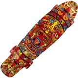 Cumpara ieftin Penny board cu roti luminoase Action One, Azteca, 22 inch