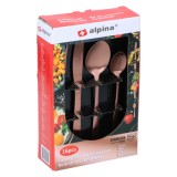 Set tacamuri pentru servire,inox,cupru, 16 piese