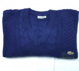 Pulover Barbati Lacoste Bumbac Bleumarin Anchior Tricotat La Chemise Marime Variabila (Vezi Dimensiuni in Poze)