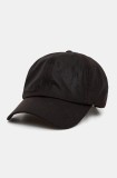 Barbour șapcă de baseball din bumbac culoarea maro, neted
