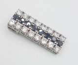 Superb pandantiv vintage din argint, onix si zirconii