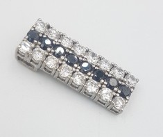Superb pandantiv vintage din argint, onix si zirconii