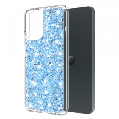 Husa pentru Motorola Moto G14, Techsuit, Sparkly Glitter, Bleu foto