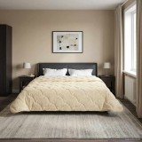 vidaXL Duvet de iarnă Crem 200 x 200 cm Microfibră și fleece Teddy 42026364