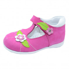 Pantofi ortopedici din piele pentru fete SMALL FOOT SF38F, Fucsia foto