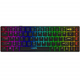 Tastatura Gaming Mecanica Wireless AQIRYS Mira, USB, Iluminare RGB (Negru)