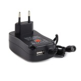 Alimentator Stabilizat 3-12V 1A (1000mA) cu USB, 6 Mufe, Tensiune Reglabila, 220V