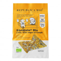 Sanatele cu Linte Orez Negru si Ceapa Ecologic Fara Gluten 40 grame Republica Bio