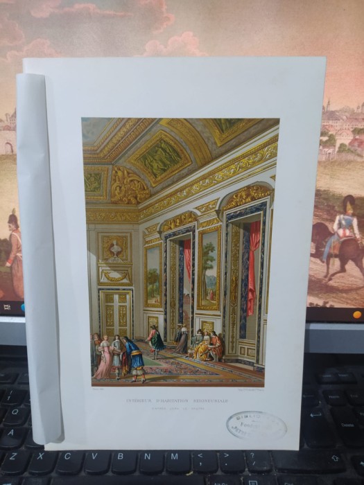 Interieur d&#039;habitation seigneurale, Cromolitografie, Paris c. 1880 033