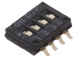 Comutator DIP-SWITCH 4 secțiuni ON-OFF SMT 0,1A 50VDC