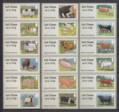 Anglia/GB - ANIMALE de FERMA - Timbre ATM - MNH foto