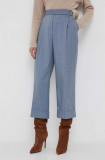 Sisley pantaloni femei, lat, high waist