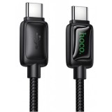 Cablu Date si Incarcare USB-C - USB-C HOCO U146, 60W, 1.2m, Negru