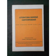LITERATURA ROMANA CONTEMPORANA clasa a XII-a (1993)