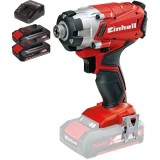 Einhell TE-CI 18/1 Li PXC + Twinpack CB + 4514095 - Masina de insurubat cu impact 140 Nm + Set 2 acumulatori si incarcator Li-Ion 18 V 2.5 Ah