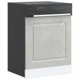 Gossi panou pentru masina de spalat vase beton gri lemn prelucrat