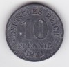 Germania 10 PFENNIG 1921, Europa, Cupru-Nichel