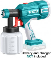 TOTAL - Pistol de vopsit - 800ml Li-Ion 20V (include acumulator si incarcator) foto