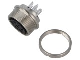 Conector BINDER M16 soclu mamă 6 pini 5A 150V lipire IP40